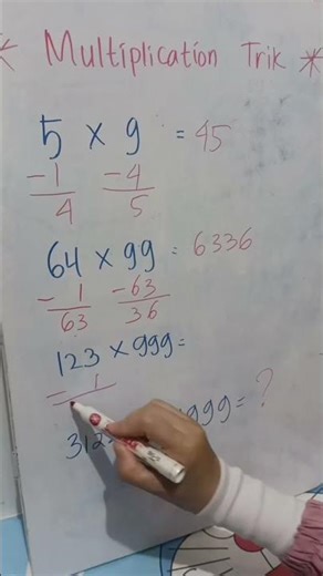keajaiban angka 9....Tips Perkalian 9 #mathematica #maths #fypシ゚viral