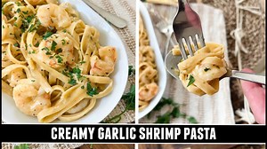 Creamy garlic shrimp pasta | Insanely good 20-minute recipe