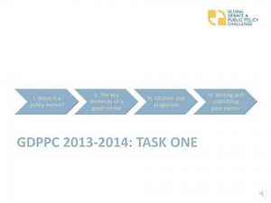 GDPPC 2013-2014 Webinar: Preparing your policy memo