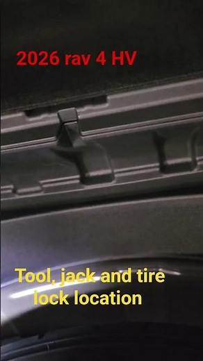 toyota rav 4 hv 2026. tire jack tools and wheel lug nut lock location
