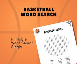 Basketball Word Search Printable - Etsy Canada