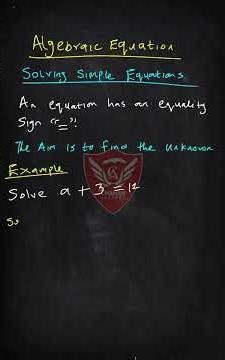 Algebraic Process Part 3