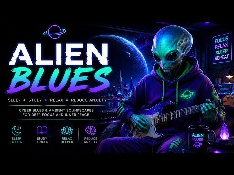 ALIEN BLUES Vol. 1 | Cyber Blues & Space Ambient for Deep Sleep, Study & Relaxation