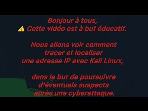 Comment Tracer et localiser une adresse ip avec Kali Linux