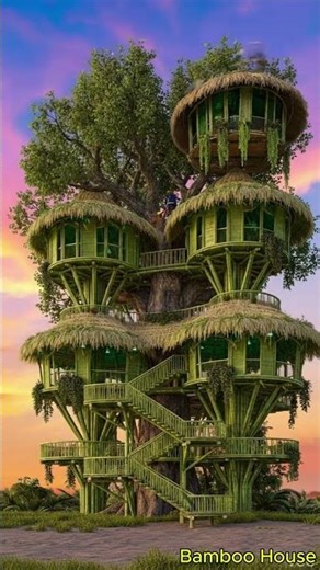 Building an EPIC Bamboo Treehouse from SCRATCH (Timelapse)