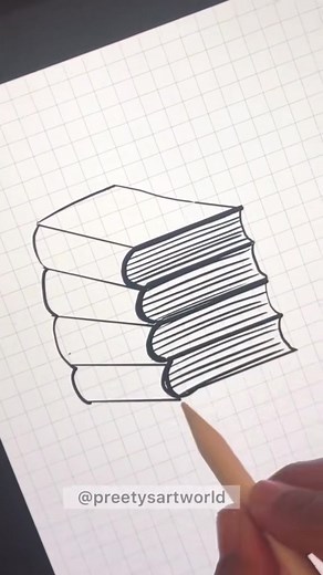 How to Draw a Stack of Books: Easy Tutorial
