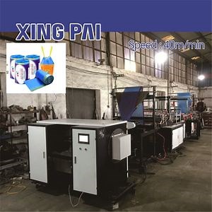 [Hot Item] Automatic Rolling Trash Plastic Drawstring Garbage Bag Making Machine and String Draw Tape Bag on Roll Machinery