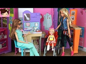 Barbie Chelsea Breaks Her Leg in The Playground - Barbie Doctor Hospital Playset