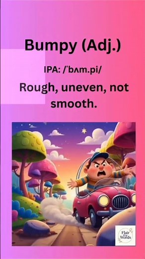 Bumpy Pronunciation and Definition #englishvocabulary #esl