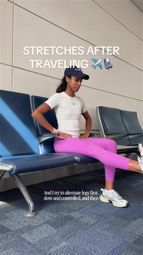 I try to do these within 10-15 min of getting off a plane or sitting for long periods of time. This is part of your holistic women’s wellness and giving your body intentional movement it needs to thrive! #pelvicfloorexercises #traveltips #stretchesforflexibility #womenshealth