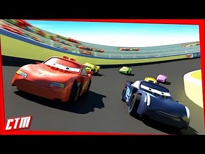Lightning McQueen vs Jackson Storm Big Race - Elsa Stops Cheating! (Disney Cars Toys CGI)