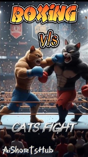 Catboy Battle Arena💥 | funny cat videos|meow meow | #catshorts #funnyvideo #shorts #ai