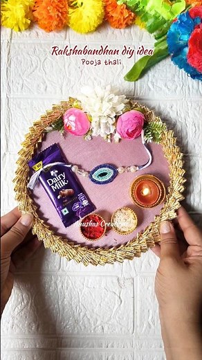 DIY Rakshabandhan Pooja Thali 2026 | Easy Rakhi Thali Decoration at Home #shorts #viral #craft #diy