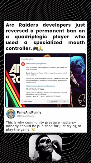 Arc Raiders Admits Huge Mistake After Banning Quadriplegic Player For Using Mouth Controller