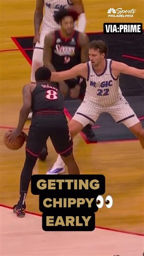 The Play-In game between the Sixers and Magic is already getting chippy 👀