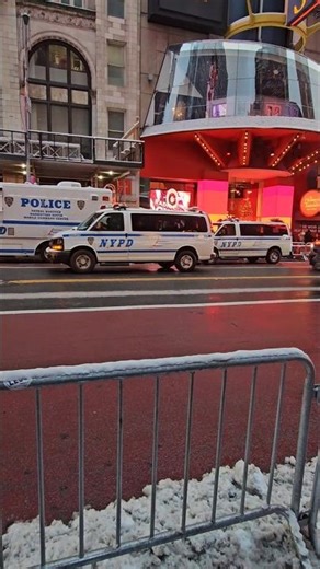 NYPD PBMS Chevy Express Passing By On West 42nd Street In Midtown, Manhattan, New York City