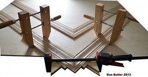 Clamping a large molding miter
