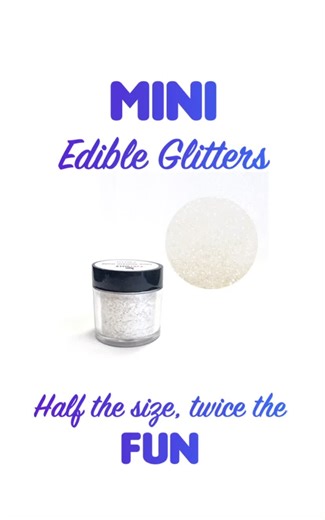 Try our NEW mini edible glitters! 4g of pure edible shimmer. Perfect for small projects or for trying out our edible glitters for the first time. #ink4cakes #edibleglitter #edibleluster #ediblelusterdust #cakesupplies