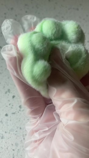 applying flocking powder#taba #tabasquishy #asmr #stressrelief #smallbusiness #foryou #squishy #kittypaw #kittycat