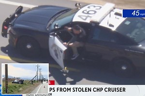 Carjacker dies after jumping from California police car during pursuit