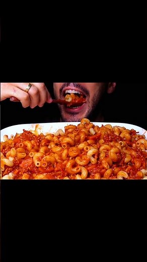ASMR MACARONI BOLOGNESE PASTA (EATING SOUNDS) MUKBANG