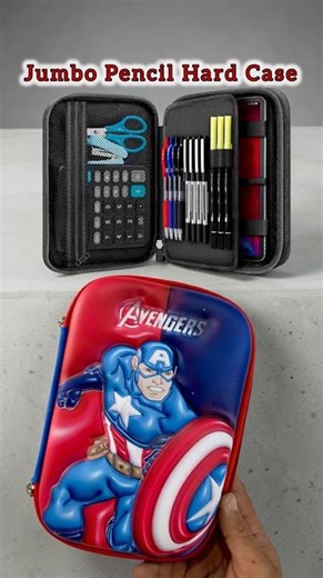 🔥Avengers Jumbo Pencil Case Unboxing 😱 | Big Pencil Box | pencil pouch | stationery hard case