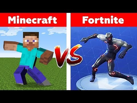 FORTNITE vs MINECRAFT! WHO WILL WIN? Fortnite Dances in Minecraft