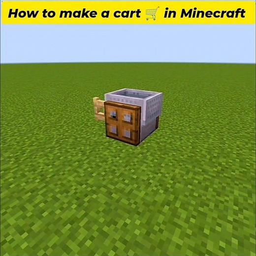 How to make a cart 🛒 in Minecraft #minecraft #gaming
