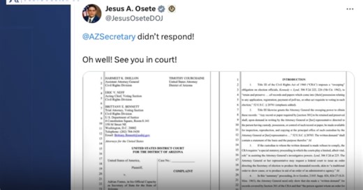 DOJ sues Arizona, Connecticut over failure to provide voter information