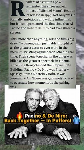 🔥 Pacino & De Niro: Back Together — In Puffers! 🧥