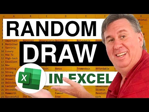Excel - A Random Drawing using VLOOKUP and RANDBETWEEN - Episode 1533A
