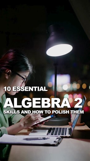 1. Solving equations — Practice isolating variables step-by-step; always check answers 2. Graphing functions — Learn intercepts, shape, and end behavior before graphing. 3. Factoring polynomials - Memorize patterns, then practice until it’s automatic. 4. Polynomial operations — Line up like terms and move slowly to avoid errors. 5. Rational expressions - Factor first, simplify carefully, track restricted values. 6. Exponents and radicals — Know the rules cold; rewrite before simplifying. 7. Expo