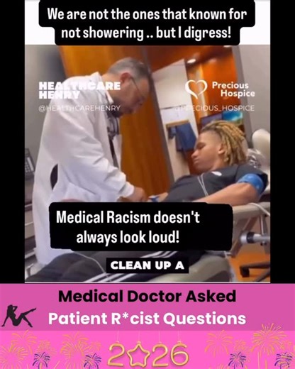 Surgery411 on Instagram: "A deeply disturbing encounter that puts medical racism on full display, not in theory, but in real life. In the footage, a doctor questions a Black patient about basic hygiene during what should be a routine medical interaction asking if they “ever take a shower,” commenting on the “black” color of shea butter, and even implying poor dental care. Instead of focusing on clinical needs, the moment becomes loaded with assumptions and disrespect. What makes this so upsettin