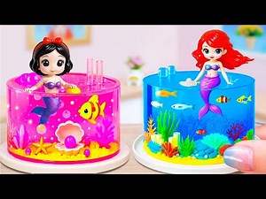 So Beautiful Mermaid Princess Cake 🍓🍉 How To Make Miniature Princess Jelly Cake ✨ Yummy Little Cakes