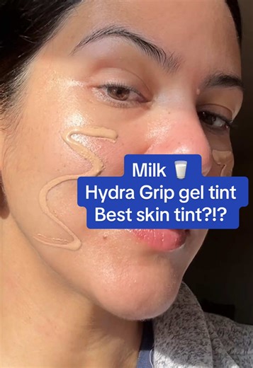 Milk hydro grip gel tint shade 6 hydrates yet breathable, natural glowy finish light to medium coverage longwear skin tint fragrance free silicone free non comedogenic this is a repurchase @milkmakeup #milkmakeupskintint #gripgeltint #milkgripgeltint #skintintfoundation #tiktokshopcreatorpick