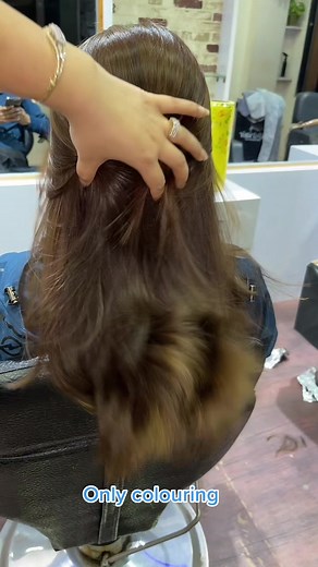 Professional Hair Coloring Process in a Salon