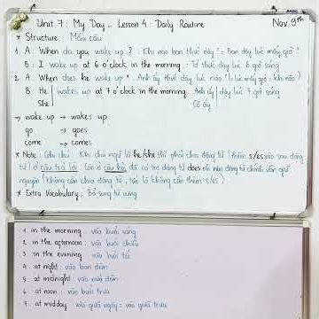 Em bé học tiếng Anh Unit 7: My Day - Lesson 4: Daily Routine - Structure