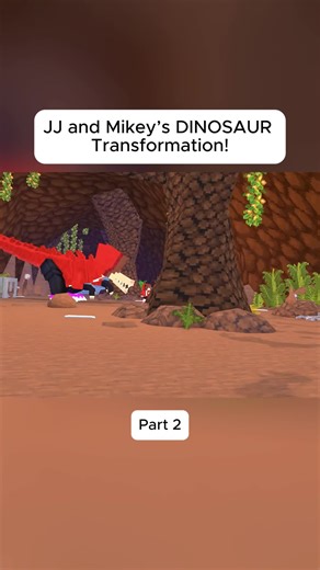 JJ and Mikey’s DINOSAUR Transformation! (Part 2) #minecraft #minecraftanimation #animation