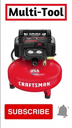 Craftsman Air Compressor, 6 Gallon, Pancake, Oil-Free with 13 Piece Accessory Kit (CMEC6150K)