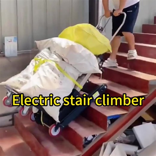 250 Kilogram Capacity Electric Climbing Machine Automatic Crawling Type Foldable Steel Structure Moving for Hand Carts Trolleys