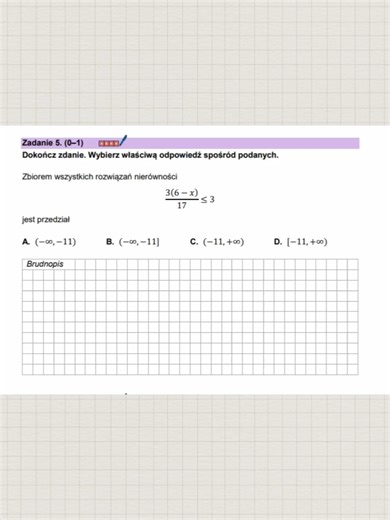 Rozwiązanie nierówności w 15 sekund! #matematyka #zadanie #dlaciebie #szkoła #matura #nierownosc