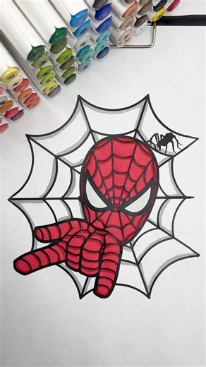 Coloring Web Hero 💥 | #webhero #coloring #coloringtime #markers #kidsart