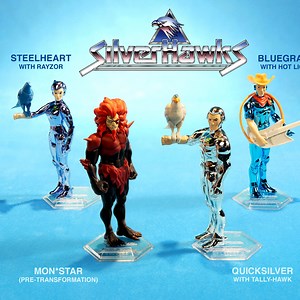 850 reactions · 48 shares | Wherever there’s crime in the Limbo Galaxy, you can be sure that the SilverHawks will fly in to save the day! Super7 is proud to introduce SilverHawks to the 3.75” scale ReAction Figure family, starting with Quicksilver™, Steelheart™, Bluegrass™, and the galactic mob boss Mon*Star™! Collect them all at Super7.com! | Super7 | Facebook