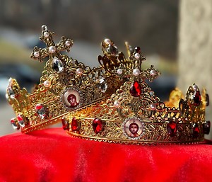 Handmade Coptic Orthodox Wedding Crowns: Bride and Groom Set - Etsy
