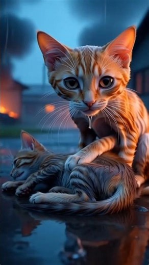 A Cat Saved Her Kittens From a Burning Factory 🔥