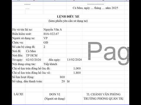 File excel VBA nhập & in lệnh điều xe