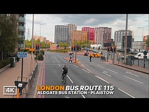 Real London Commute: Bus 115 from Aldgate to Plaistow | East London POV Ride at Rush Hour 4K HDR