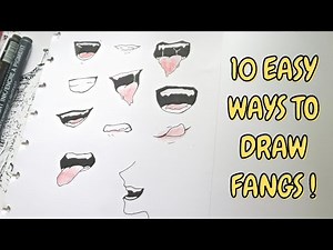 HOW TO DRAW FANGS l DRAWING MOUTH TUTORIAL