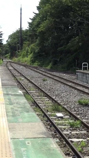 清里駅の構内踏切警報機が突然止まって再度鳴り出す