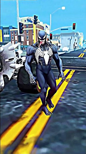 Intense Superhero Street Race: Joker, Venom & Spider-Man Clash #SuperheroRace #Joker #Venom